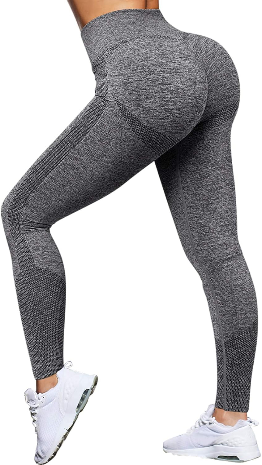 Women Scrunch Butt Lifting Leggings Seamless High Waisted Workout Yoga Pants