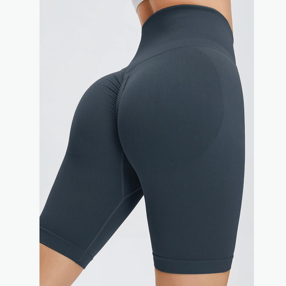 Seamless Fitness Shorts Women Women Sports High Waist Shorts Fitness Casual Workout Running Peach Hip Shorts